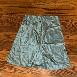 aritzia teal babaton skirt
